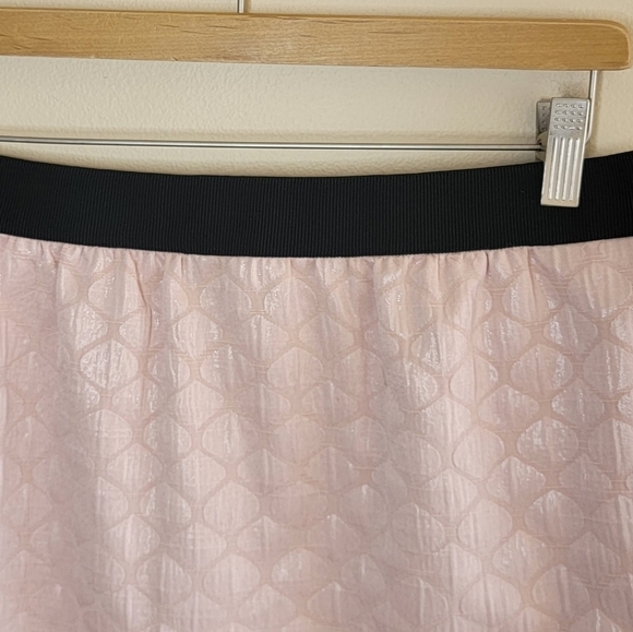 LOFT | Pale Pink Shimmery Metallic Mini Skirt Size 6 - Picture 2 of 6